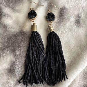 Black Tassel Earrings